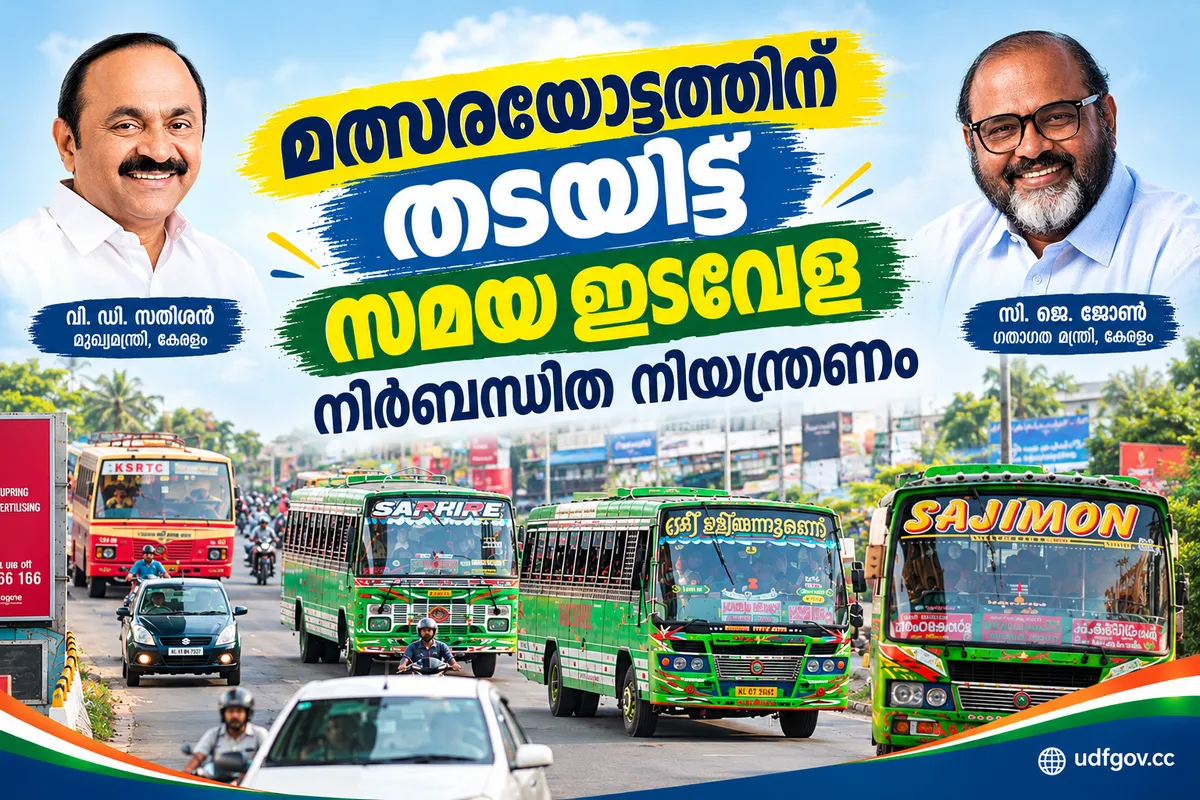 ഇനി വേണ്ട റോഡുകളിൽ അഭ്യാസം; ബസുകളുടെ മത്സരയോട്ടത്തിന് തടയിട്ട് ഡിജിറ്റൽ നിയന്ത്രണം.