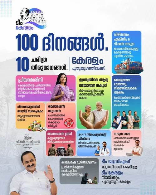 'പുതുയുഗ കേരളം' – ജനപക്ഷ വികസനത്തിന്റെയും സാമൂഹിക സുരക്ഷയുടെയും 100 ദിനങ്ങൾ! 🏛️✨