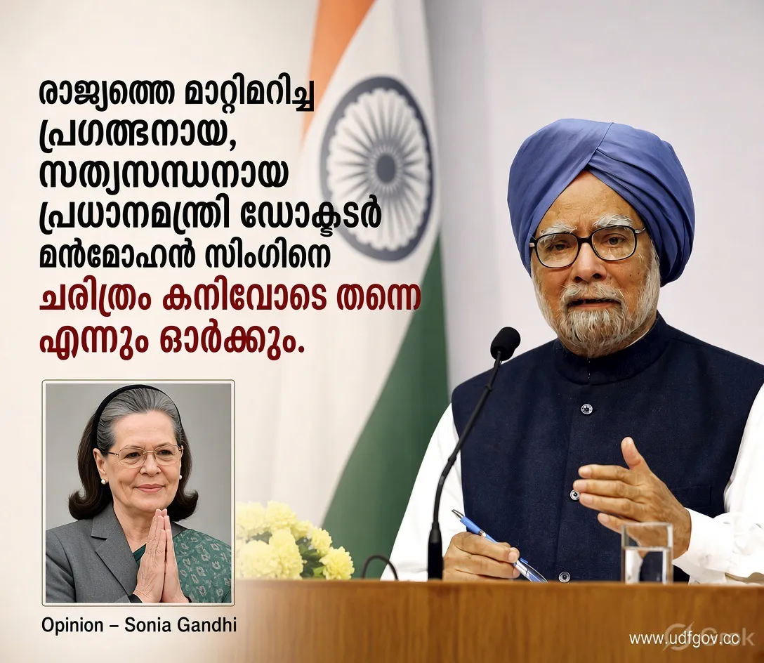 ഡോ. മൻമോഹൻ സിംഗിനെ ചരിത്രം കനിവോടെ തന്നെ ഓർക്കും..